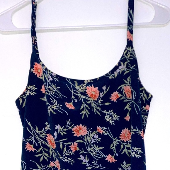 Navy floral midi dress - Picture 3 of 4